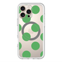 スリムプロテクションプレミアムケース with MagSafe［ シンプルドット - Green ］