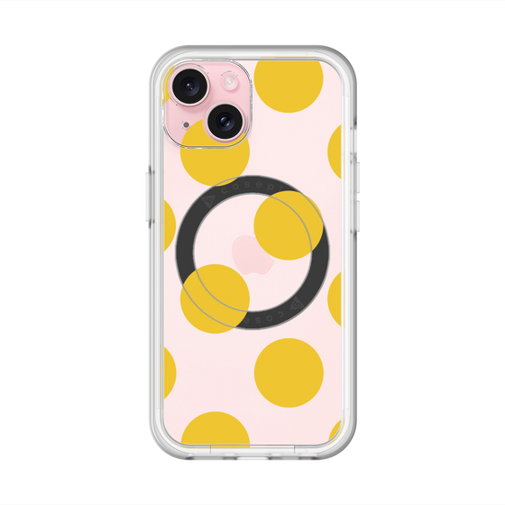 スリムプロテクションプレミアムケース with MagSafe［ シンプルドット - Yellow ］