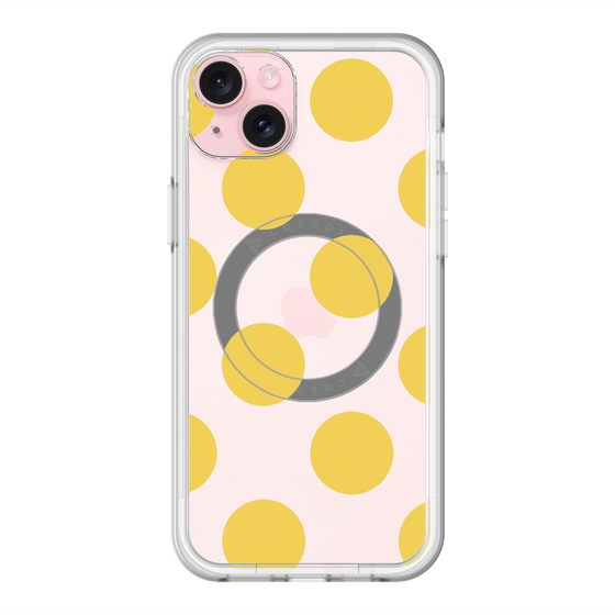 スリムプロテクションプレミアムケース with MagSafe［ シンプルドット - Yellow ］