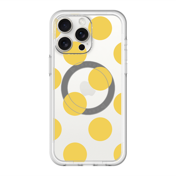 スリムプロテクションプレミアムケース with MagSafe［ シンプルドット - Yellow ］