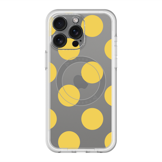 スリムプロテクションプレミアムケース with MagSafe［ シンプルドット - Yellow ］