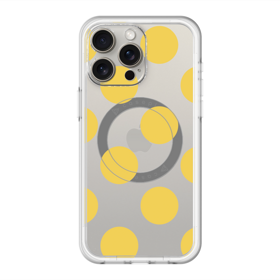 スリムプロテクションプレミアムケース with MagSafe［ シンプルドット - Yellow ］