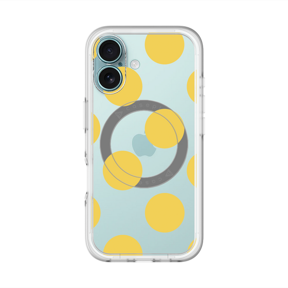 スリムプロテクションプレミアムケース with MagSafe［ シンプルドット - Yellow ］