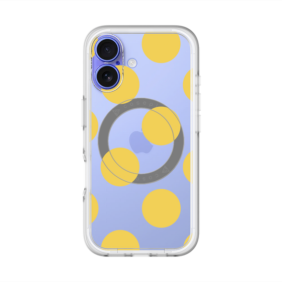スリムプロテクションプレミアムケース with MagSafe［ シンプルドット - Yellow ］