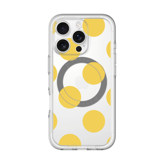 スリムプロテクションプレミアムケース with MagSafe［ シンプルドット - Yellow ］