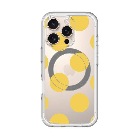 スリムプロテクションプレミアムケース with MagSafe［ シンプルドット - Yellow ］