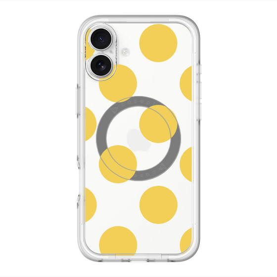 スリムプロテクションプレミアムケース with MagSafe［ シンプルドット - Yellow ］