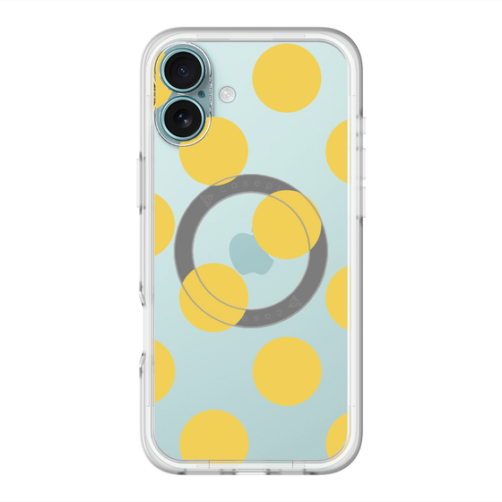 スリムプロテクションプレミアムケース with MagSafe［ シンプルドット - Yellow ］