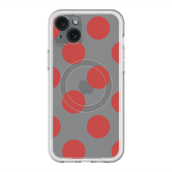 スリムプロテクションプレミアムケース with MagSafe［ シンプルドット - Red ］