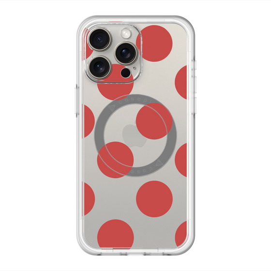 スリムプロテクションプレミアムケース with MagSafe［ シンプルドット - Red ］