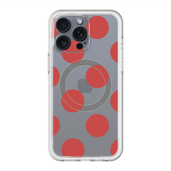 スリムプロテクションプレミアムケース with MagSafe［ シンプルドット - Red ］