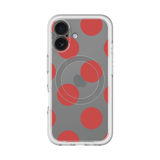 スリムプロテクションプレミアムケース with MagSafe［ シンプルドット - Red ］