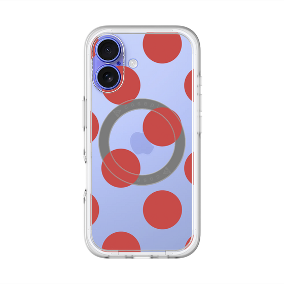 スリムプロテクションプレミアムケース with MagSafe［ シンプルドット - Red ］