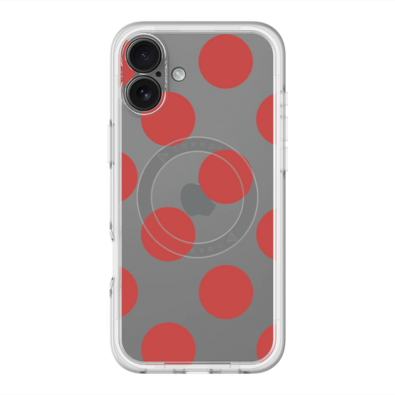 スリムプロテクションプレミアムケース with MagSafe［ シンプルドット - Red ］