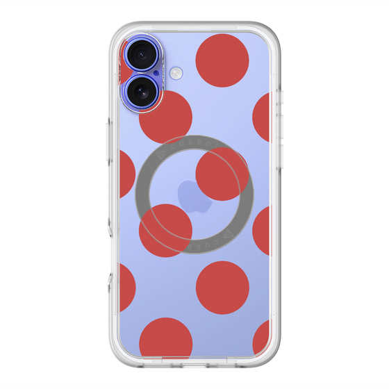 スリムプロテクションプレミアムケース with MagSafe［ シンプルドット - Red ］