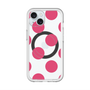 スリムプロテクションプレミアムケース with MagSafe［ シンプルドット - Pink ］