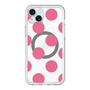 スリムプロテクションプレミアムケース with MagSafe［ シンプルドット - Pink ］