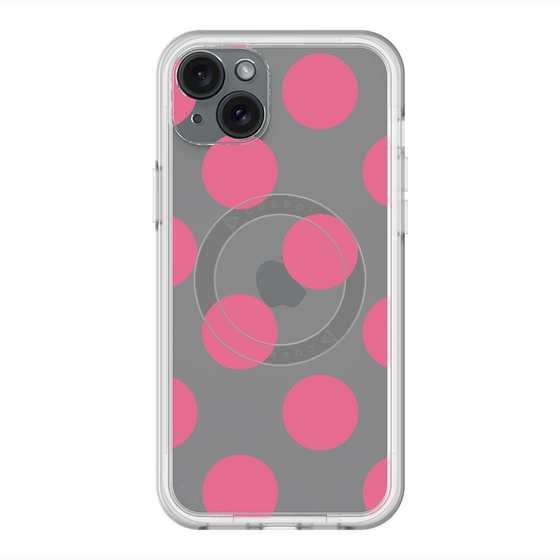 スリムプロテクションプレミアムケース with MagSafe［ シンプルドット - Pink ］