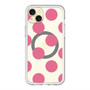 スリムプロテクションプレミアムケース with MagSafe［ シンプルドット - Pink ］