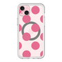 スリムプロテクションプレミアムケース with MagSafe［ シンプルドット - Pink ］