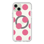 スリムプロテクションプレミアムケース with MagSafe［ シンプルドット - Pink ］