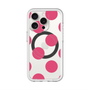 スリムプロテクションプレミアムケース with MagSafe［ シンプルドット - Pink ］
