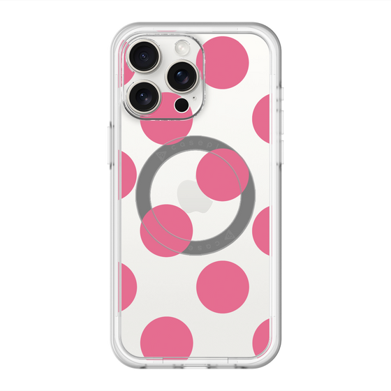 スリムプロテクションプレミアムケース with MagSafe［ シンプルドット - Pink ］