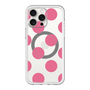 スリムプロテクションプレミアムケース with MagSafe［ シンプルドット - Pink ］