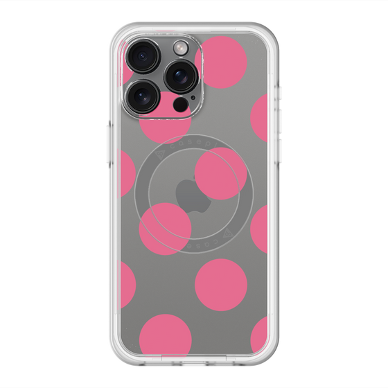 スリムプロテクションプレミアムケース with MagSafe［ シンプルドット - Pink ］