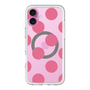 スリムプロテクションプレミアムケース with MagSafe［ シンプルドット - Pink ］