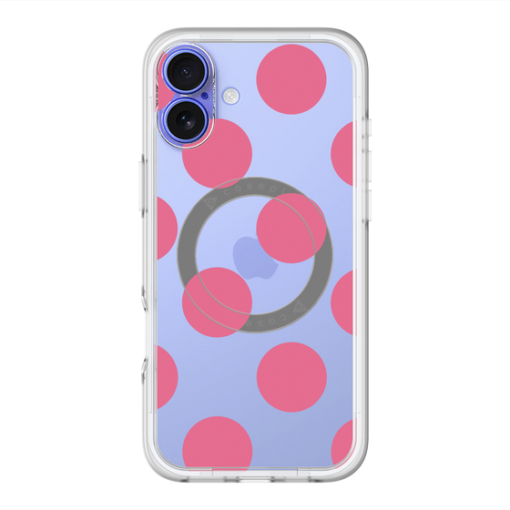 スリムプロテクションプレミアムケース with MagSafe［ シンプルドット - Pink ］