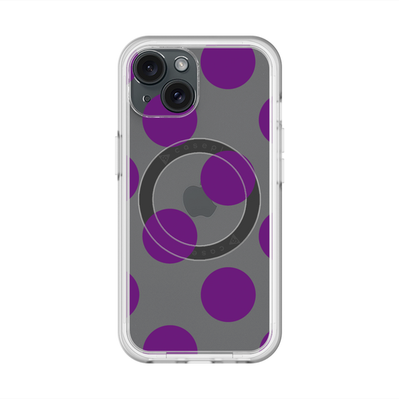 スリムプロテクションプレミアムケース with MagSafe［ シンプルドット - Purple ］