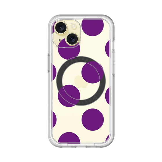 スリムプロテクションプレミアムケース with MagSafe［ シンプルドット - Purple ］
