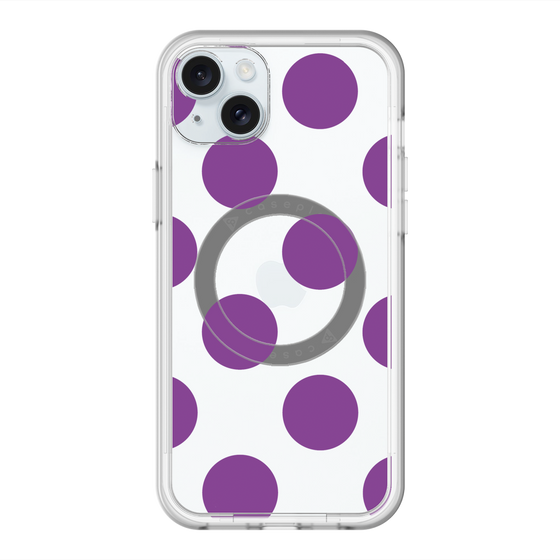 スリムプロテクションプレミアムケース with MagSafe［ シンプルドット - Purple ］