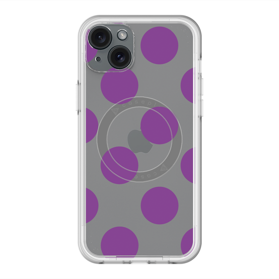 スリムプロテクションプレミアムケース with MagSafe［ シンプルドット - Purple ］