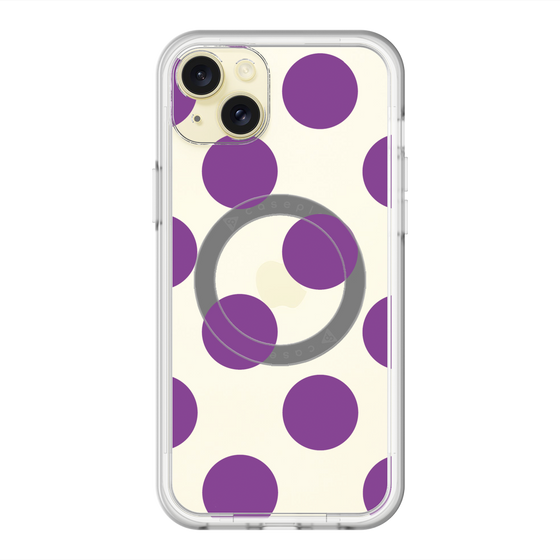 スリムプロテクションプレミアムケース with MagSafe［ シンプルドット - Purple ］