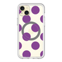 スリムプロテクションプレミアムケース with MagSafe［ シンプルドット - Purple ］
