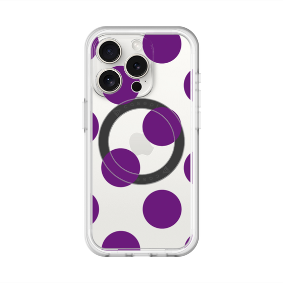 スリムプロテクションプレミアムケース with MagSafe［ シンプルドット - Purple ］