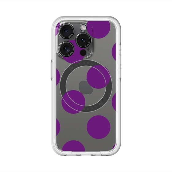 スリムプロテクションプレミアムケース with MagSafe［ シンプルドット - Purple ］