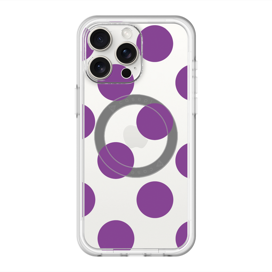 スリムプロテクションプレミアムケース with MagSafe［ シンプルドット - Purple ］
