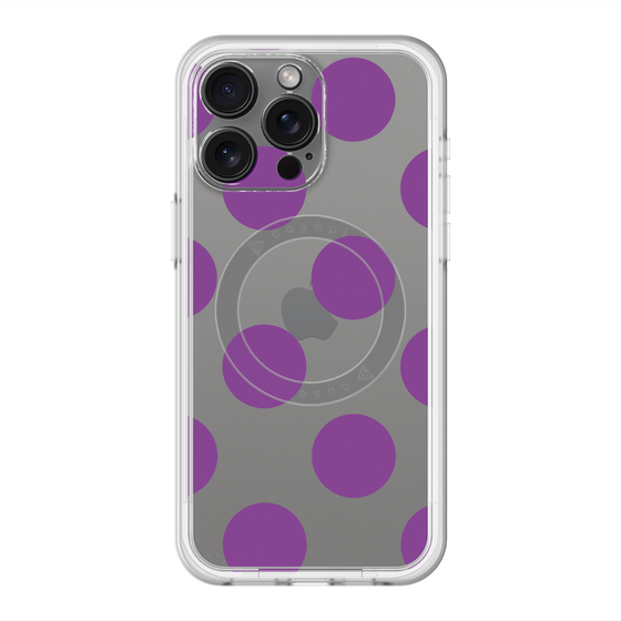 スリムプロテクションプレミアムケース with MagSafe［ シンプルドット - Purple ］
