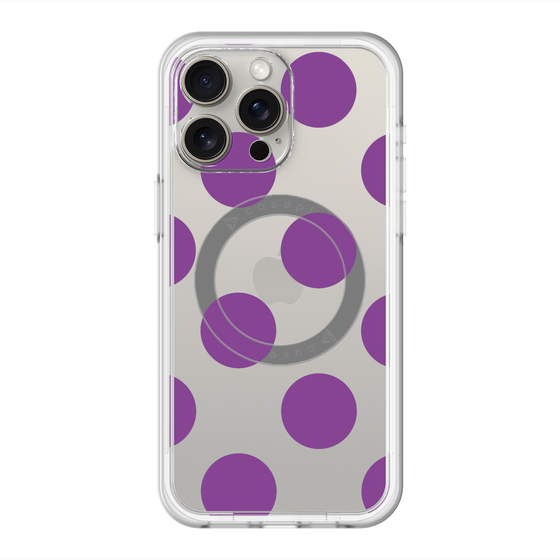 スリムプロテクションプレミアムケース with MagSafe［ シンプルドット - Purple ］