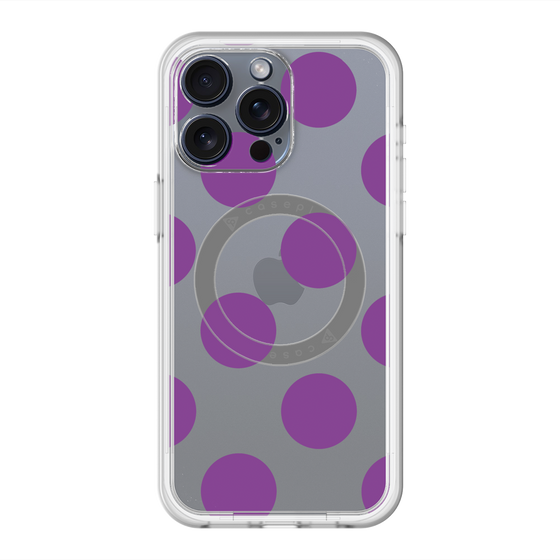 スリムプロテクションプレミアムケース with MagSafe［ シンプルドット - Purple ］
