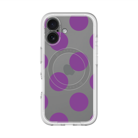 スリムプロテクションプレミアムケース with MagSafe［ シンプルドット - Purple ］