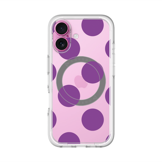 スリムプロテクションプレミアムケース with MagSafe［ シンプルドット - Purple ］