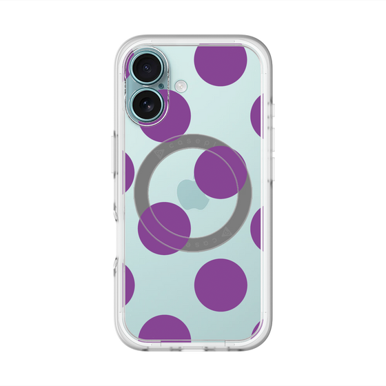 スリムプロテクションプレミアムケース with MagSafe［ シンプルドット - Purple ］