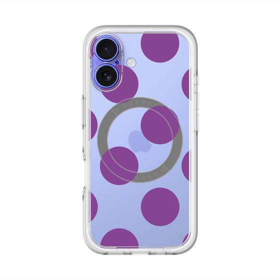 スリムプロテクションプレミアムケース with MagSafe［ シンプルドット - Purple ］