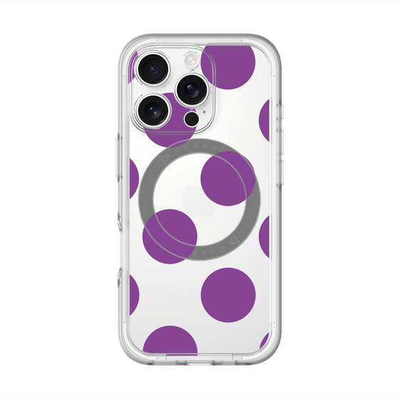 スリムプロテクションプレミアムケース with MagSafe［ シンプルドット - Purple ］