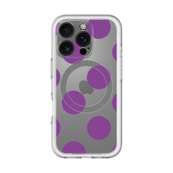 スリムプロテクションプレミアムケース with MagSafe［ シンプルドット - Purple ］