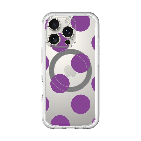スリムプロテクションプレミアムケース with MagSafe［ シンプルドット - Purple ］